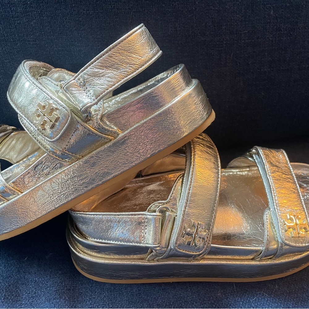 Tory Burch light gold sandals. Size 7. Excellent condition.